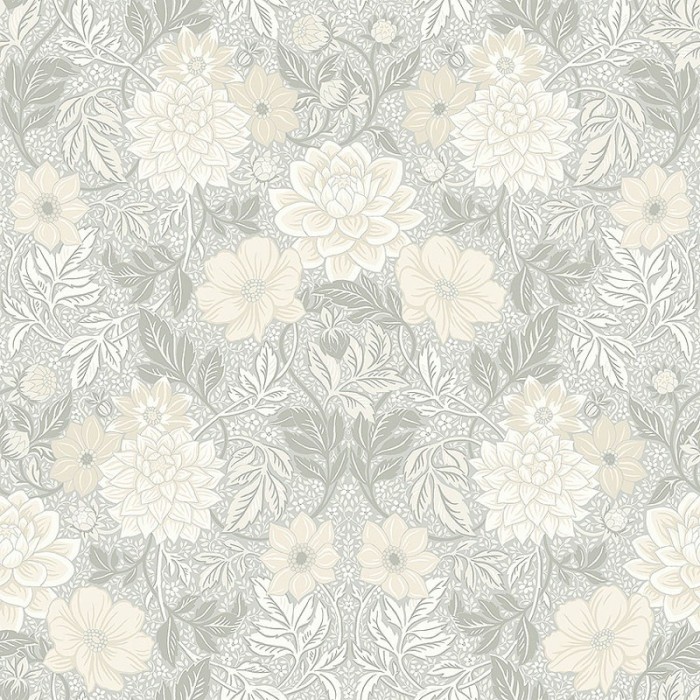 Borastapeter|Papier peint floral dahlias gris|Scandinave
