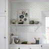 Borastapeter|Papier peint treillis floral vert|Papier Peint