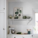 Borastapeter|Tapete blau Gitter floral|Tapeten
