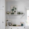 Borastapeter|Tapete blau Gitter floral|Tapeten