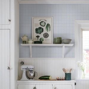Papeldecor|Papier peint abstrait tons bleus, verts et jaune|Papier Peint 2