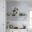 Borastapeter|Wallpaper blue cream vichy checks|Checkered