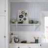 Borastapeter|Wallpaper blue cream vichy checks|Checkered