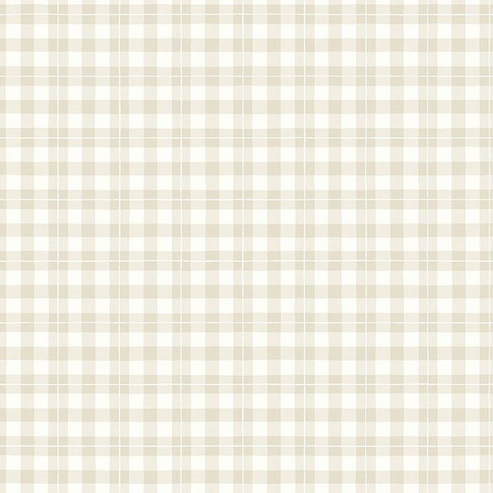 Borastapeter|Papel pintado cuadros vichy beige blanco|Cuadros