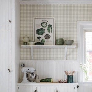 Casadeco|Papel pintado ramas de árboles deshojadas verde estilo nórdico|Escandinavo 2