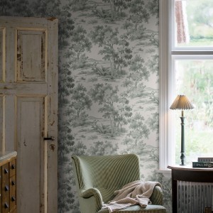 Casadeco|Figurative wallpaper with pastel tone people, vintage style|Figurative 2