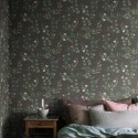 Borastapeter|Papier peint floral romantique petites fleurs noir|Papier Peint