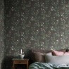 Borastapeter|Papier peint floral romantique petites fleurs noir|Papier Peint