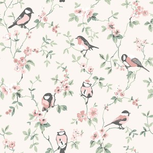 As Creation|Papier Peint petites fleurs romantiques beige, rose|Romantique