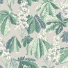 Borastapeter|Tapete hellgrau Kastanienblätter floral|Tapeten