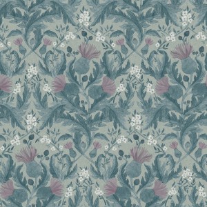 Architects Paper|English-style floral wallpaper with climbing pink plants|Wallpaper