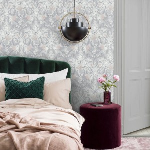 Papeldecor|Pastel green modern-design wallpaper with chalk effect|Wallpaper 2