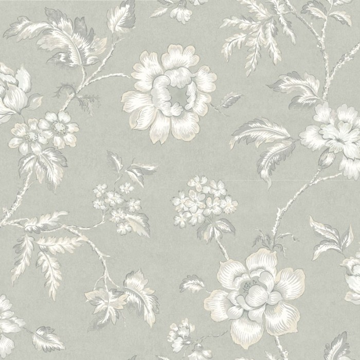 Papel pintado flores grandes tallos marrón beige - Borastapeter In Bloom 7206