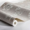 Borastapeter|Papel pintado flores grandes tallos marrón beige|Papel Pintado