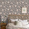 Borastapeter|Wallpaper muted brown classic large flowers|Wallpaper