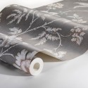 Borastapeter|Wallpaper muted brown classic large flowers|Wallpaper