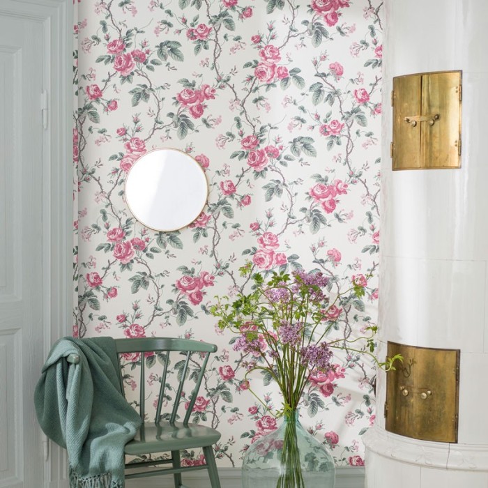 Papel pintado romántico rosas francesas - Borastapeter In Bloom 7210