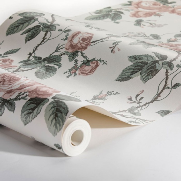 Borastapeter|Wallpaper nostalgic climbing rose bush|Wallpaper