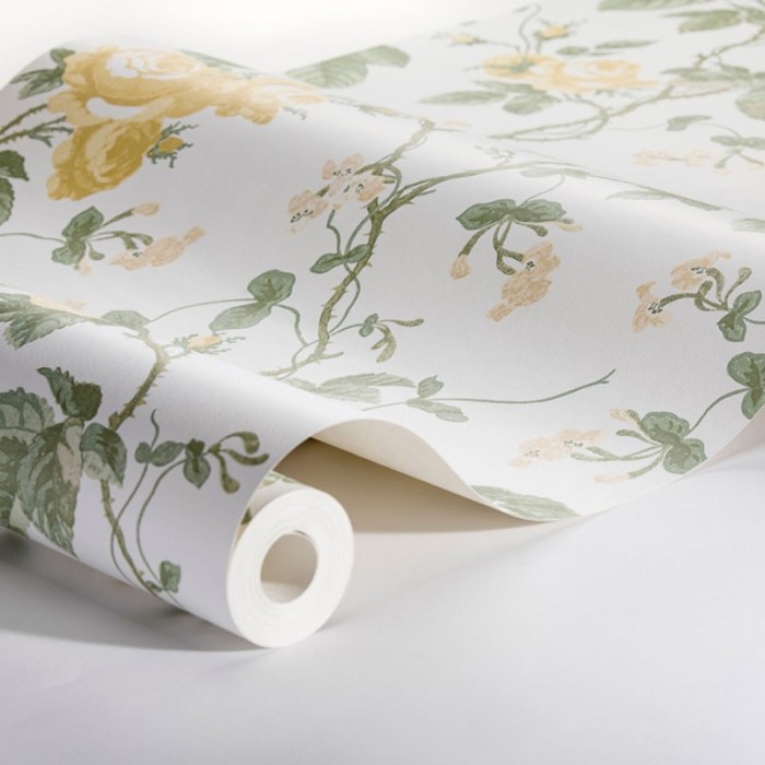 Borastapeter|Papel pintado romántico rosas amarillas|Papel Pintado