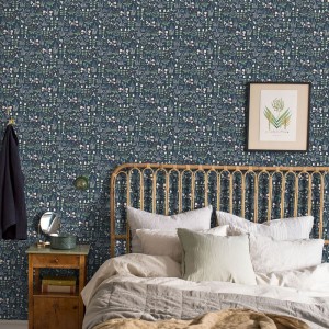 Casadeco|Japandi style wallpaper with Japanese botanical garden in black and white|Wallpaper 2