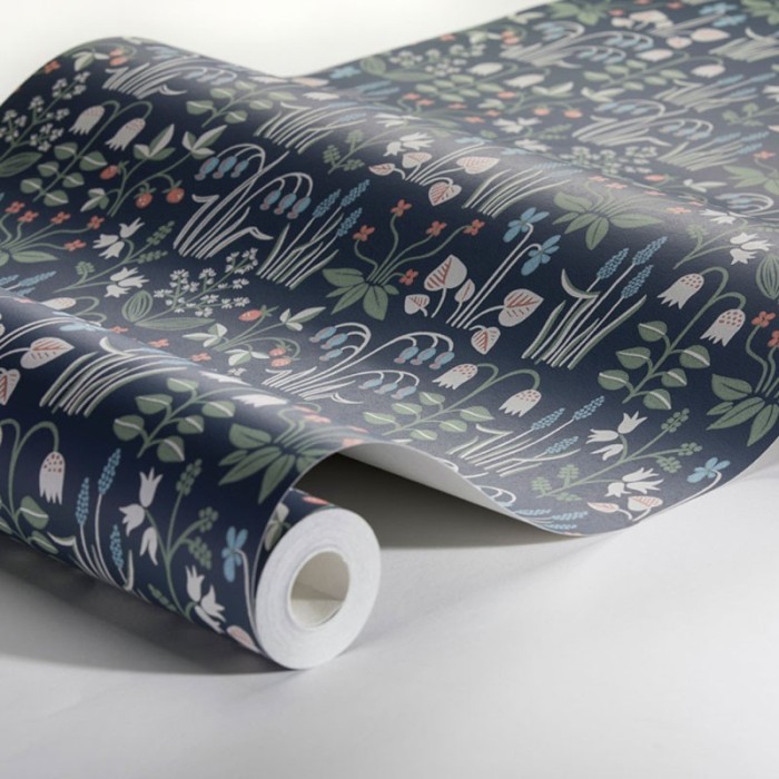 Borastapeter|Papel pintado floral jacintos perlas campanillas azul|Papel Pintado
