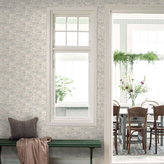 Borastapeter|Tapete pastellgrau floral|Tapeten