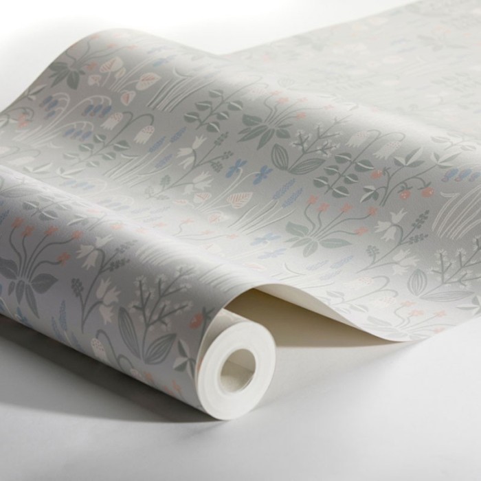 Borastapeter|Tapete pastellgrau floral|Tapeten
