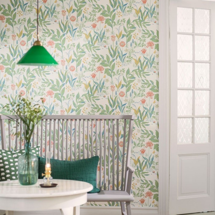 Papel pintado floral tulipanes primaveral - Borastapeter In Bloom 7218