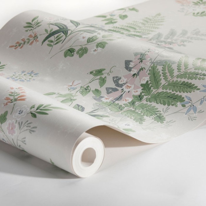 Papel pintado flores silvestres beige blanco - Borastapeter In Bloom 7222