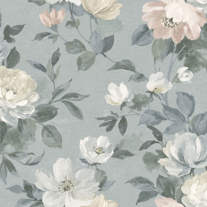 Borastapeter|Wallpaper soft grey elegant large flowers|Wallpaper