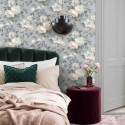 Borastapeter|Tapete sanftgrau elegante große Blumen|Tapeten
