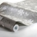 Borastapeter|Papier peint magnolias blanches argentées|Papier Peint