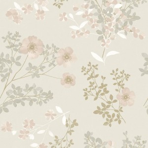 Grandeco|Beige palm leaves tropical color wallpaper|Wallpaper