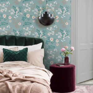 Casamance|Wallpaper floral yellow and green|Wallpaper 2