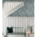 Borastapeter|Wallpaper metallic stylized flowers leaves|Wallpaper