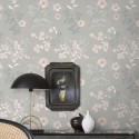 Borastapeter|Papier peint fleurs gris argent métallisé|Papier Peint