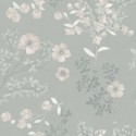 Borastapeter|Papier peint fleurs gris argent métallisé|Papier Peint