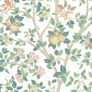 Casamance|Wallpaper garden plants blue and green tones|Wallpaper