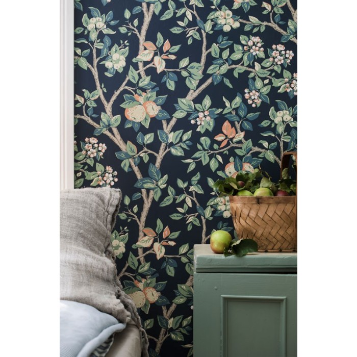 Borastapeter|Papel pintado floral manzano en flor blanco|Papel Pintado