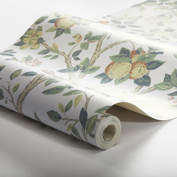 Borastapeter|Papel pintado floral manzano en flor blanco|Papel Pintado