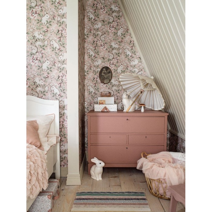 Borastapeter|Wallpaper kids guinea pigs flowers|Wallpaper