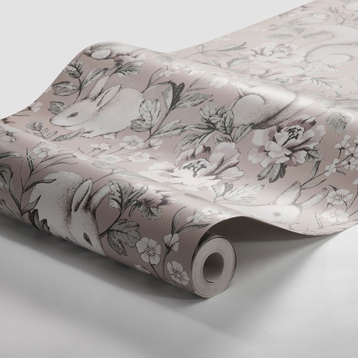 Borastapeter|Papier peint enfant cochons d’Inde fleurs|Papier Peint