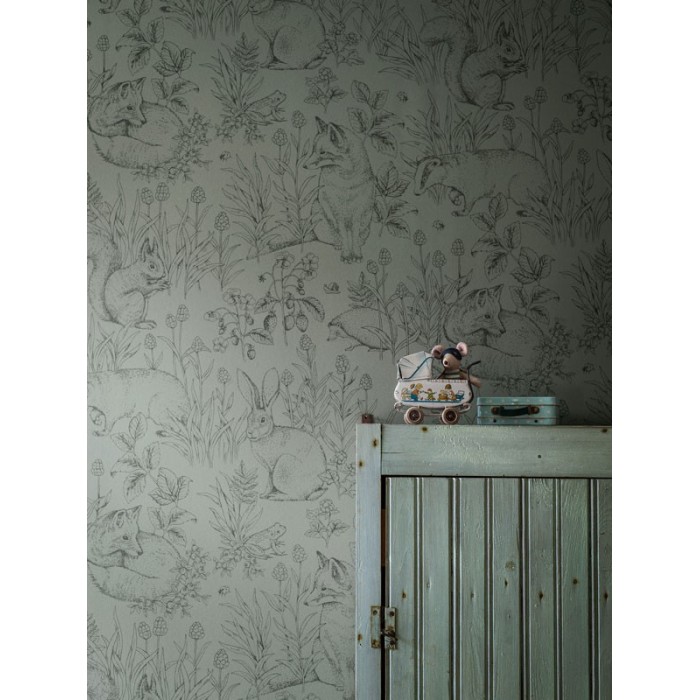 Borastapeter|Tapete Kinder nordisch Tiere Flora|Tapeten