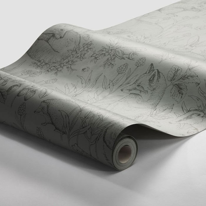 Borastapeter|Papier peint enfant nordique animaux flore|Papier Peint