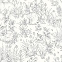 Borastapeter|Papier peint enfant nordique renards lapins forêt|Papier Peint