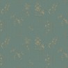 Borastapeter|Papier peint Art Déco floral turquoise doré|Papier Peint
