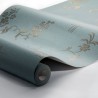 Borastapeter|Wallpaper Art Deco turquoise gold floral|Wallpaper