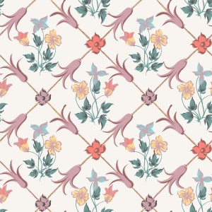 Papeldecor|Papier peint jeune fleurs multicolores|Papier Peint