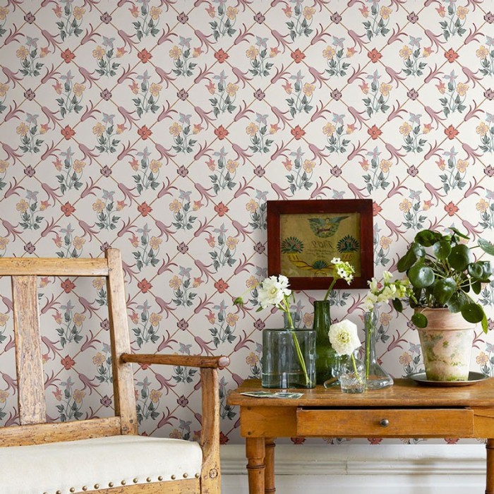 Borastapeter|Papier peint rococo fleurs peintes à la main|Papier Peint