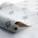 Borastapeter|Papier peint floral oblique blanc gris|Papier Peint